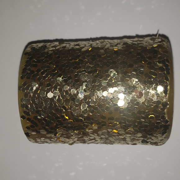 Gold Glitter Unscented Home Candle with Glass Dish - Picture 3 of 6